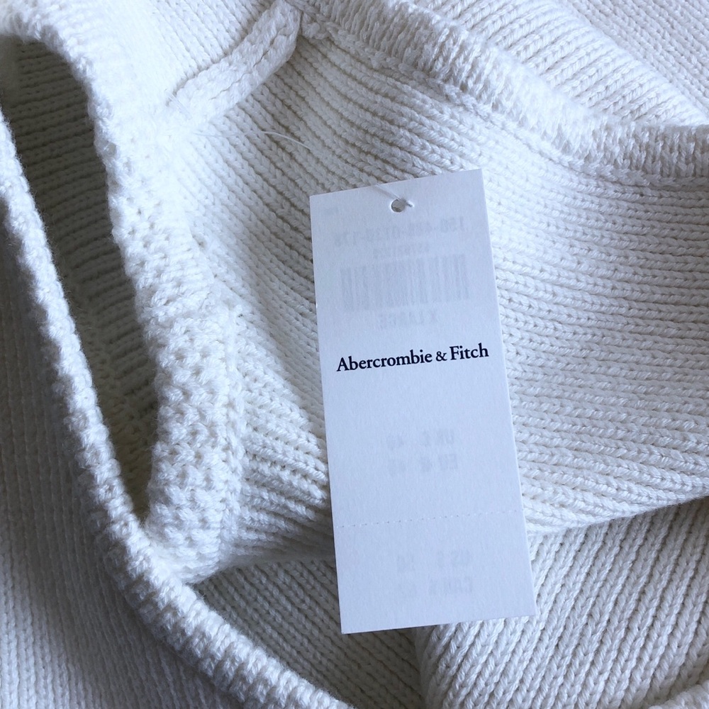 NWT Abercrombie and Fitch Mara Sweater Vest XL Cream Ivory - Picture 9 of 12